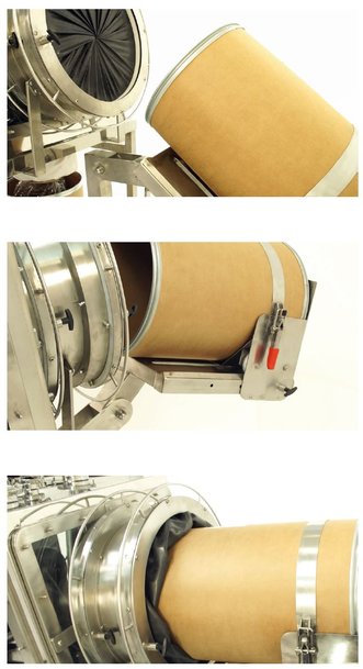 De Dietrich Process Systems apresenta a sua nova estação de acoplamento de tambor equipada com a solução DIT para uma manipulação segura de pós